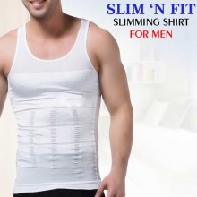 Maiou de slabit pentru barbati Slim'n Lift, masura S, alb